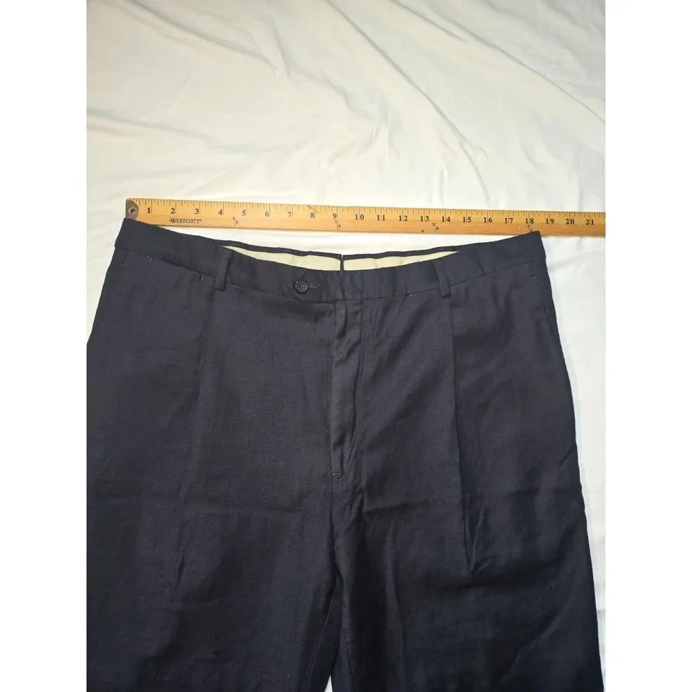 Daniel Cremieux Signature Collection Sz 38R Black Mens Pants Italian Fabric - 58
